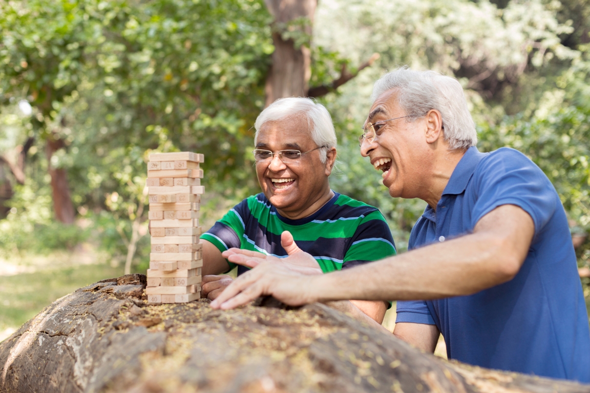 Men playing wooden blocks